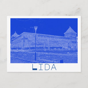 Carte Postale Paysage urbain de la ville de Lida en Biélorussie