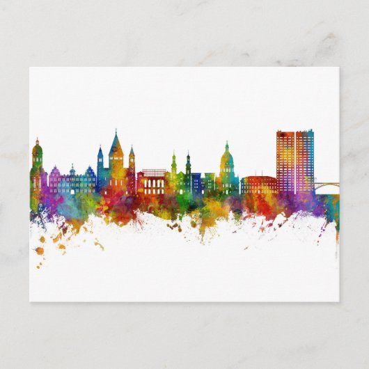 Carte Postale Paysage urbain de Mayence Allemagne (Devant)