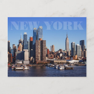 Carte Postale Paysage urbain de Midtown Manhattan depuis l'Hudso