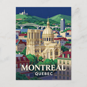 Carte Postale Paysage urbain de Montréal Québec ✨