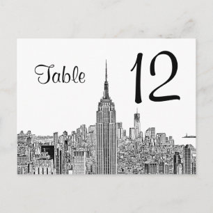 Carte Postale Paysage urbain de NYC ESB Top of the Rock Numéro d