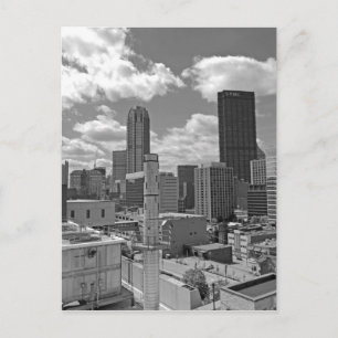 Carte Postale Paysage urbain de Pittsburgh noir et blanc