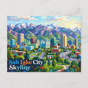 Carte Postale Paysage urbain de Salt Lake City Utah