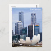 Carte Postale Paysage urbain de Singapour Musée ArtScience Voyag (Devant / Derrière)