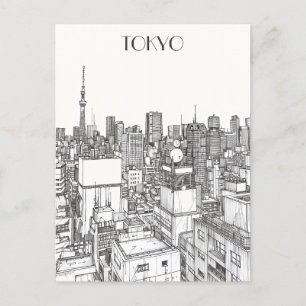 Carte Postale Paysage urbain de Tokyo