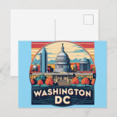 Carte Postale Paysage urbain de Washington D.C. (Devant / Derrière)