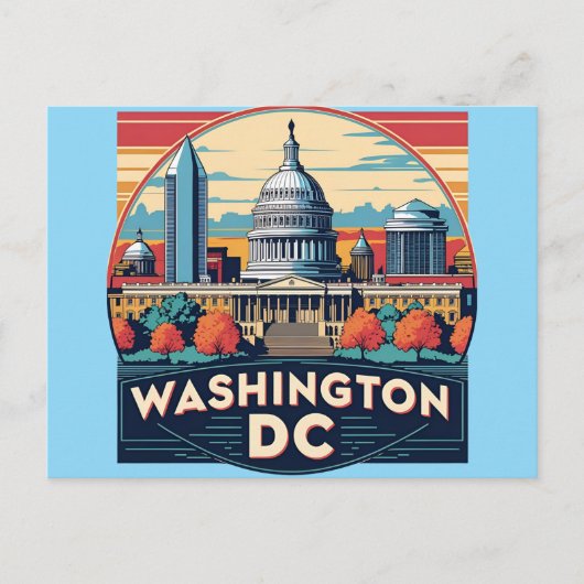 Carte Postale Paysage urbain de Washington D.C. (Devant)