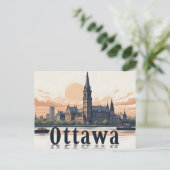 Carte Postale Paysage urbain d'Ottawa Canada (Debout devant)
