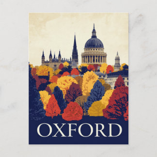 Carte Postale Paysage urbain d'Oxford en automne