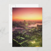 Carte Postale Paysage urbain éclairé (Devant / Derrière)