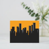 Carte Postale paysage urbain orange (Debout devant)