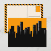 Carte Postale paysage urbain orange (Devant / Derrière)