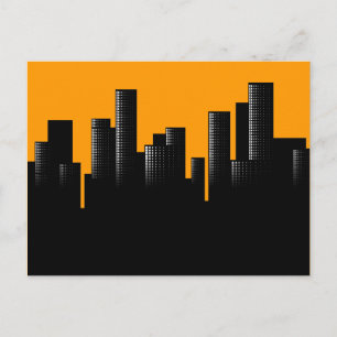 Carte Postale paysage urbain orange