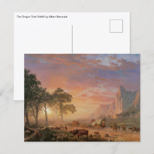 Carte Postale Paysage vintage, Oregon Trail par Bierstadt