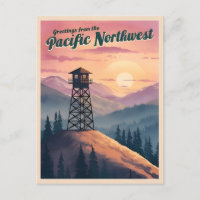 Paysage Vintage voyage Pacifique Nord-Ouest du cou