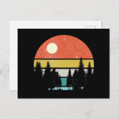 Carte Postale Paysage Woods Nature Retro Sunset Forest (Devant / Derrière)