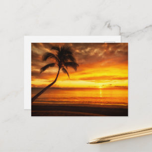 Carte postale paysagère du lever de soleil d'été d