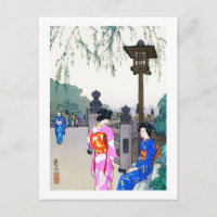 Paysages avec femmes dans un Kimono, Hiroshi Yoshi