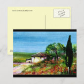 CARTE POSTALE PAYSAGES DE TOSCANE (Devant / Derrière)