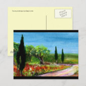CARTE POSTALE PAYSAGES DE TOSCANE (Devant / Derrière)
