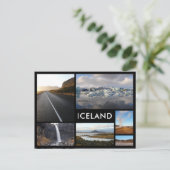 Carte Postale paysages d'Islande collage photo multiple (Debout devant)