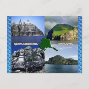 Carte Postale Paysages Rocheux d'Alaska Collage