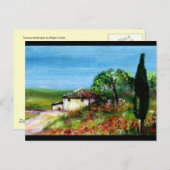 CARTE POSTALE PAYSAGES TOSCANES (Devant / Derrière)