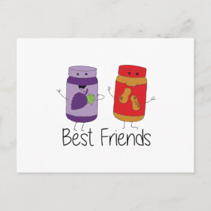 Carte Postale PB et J Best Friends Pb et J BFF Dessin