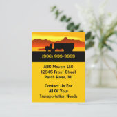 Carte Postale PC mobile d'affaires de transport de moteurs de (Debout devant)