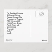 Carte Postale PC mobile d'affaires de transport de moteurs de (Dos)