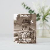 Carte Postale PC QSL HAM Radio Op man volte pigeons porteurs (Debout devant)