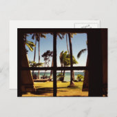 Carte Postale Pccna de la scène de la plage tropicale de Fidji (Devant / Derrière)