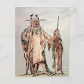 Carte Postale Pe-Toh-Pipi-Baiser indien Blackfoot, les nervures (Devant)