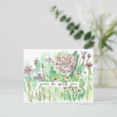 Carte Postale Peace Be With You Fleurs sauvages d'été (Debout devant)