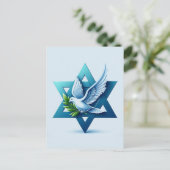 Carte Postale Peace Dove et Star de David (Debout devant)