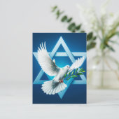 Carte Postale Peace Dove et Star de David Blue (Debout devant)