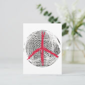 Carte Postale Peace Globe pas de guerre pas de combat pas de vio (Debout devant)