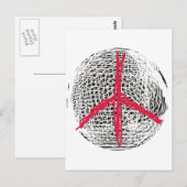 Carte Postale Peace Globe pas de guerre pas de combat pas de vio (Devant / Derrière)