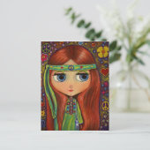 Carte postale Peace Hippie Doll (Debout devant)