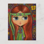 Carte postale Peace Hippie Doll (Devant)