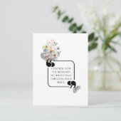 Carte Postale PEACE intérieure minimaliste Citation illustrée (Debout devant)