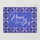 Carte Postale Peace & Joy Purple Christmas (Devant)