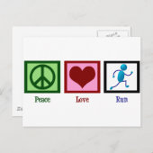 Carte Postale Peace Love (Devant / Derrière)