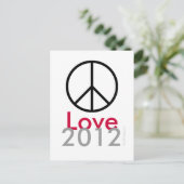 Carte postale Peace Love 2012 (Debout devant)