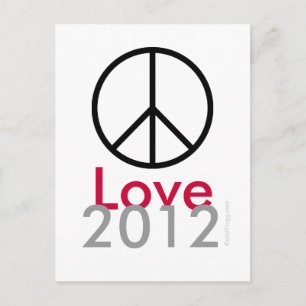 Carte postale Peace Love 2012