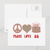 Carte Postale Peace Love 55 (Devant / Derrière)