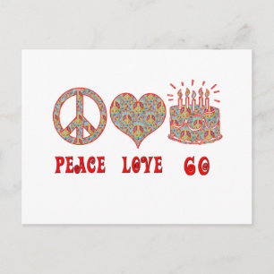 Carte Postale Peace Love 60