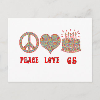 Carte Postale Peace Love 65