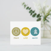 Carte Postale Peace Love Aikido (Debout devant)