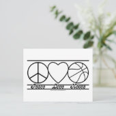 Carte Postale Peace Love and Hoops (Debout devant)